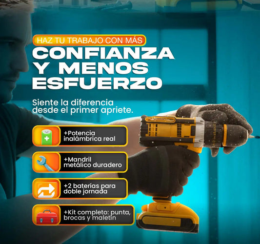 Talladro Profesional | INALÁMBRICO | ¡Máxima potencia y rendimiento!